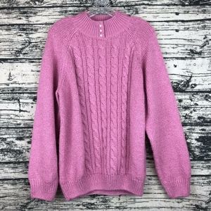 Cableknit Mockneck Sweater